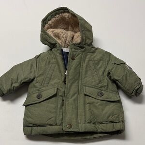 GAP Olive Hooded Baby Jacket